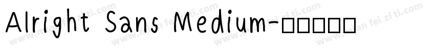Alright Sans Medium字体转换